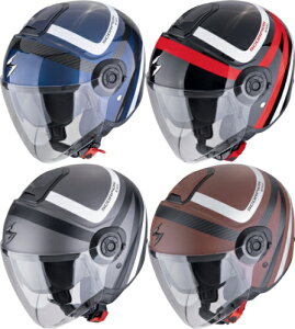 _Si1000~N[z{12/7i)^Scorpion XR[sI EXO-City II Riva Jet Helmet WFbgwbg I[vtFCXwbg oCN I[goC c[O X ɂ  (AMACL