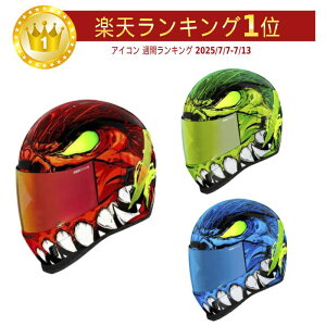 _4ȏ10OFFӍՁ^Icon ACR Airform Manik´R Full Face Helmet ttFCXwbg I[h oCN [VO c[O   (AMACLUB)