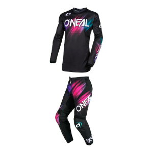 \全品3000円クーホン゜★20時〜10/24限定/【子供用】O'Neal オニール Youth Element Voltage Girl's Jersey 子供用 ガールズ オフロードウェア モトクロス ジャージ&パンツ 上下セット バイク ライダー か