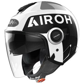 ＼全品2500円+5%OFF★6/5(水)限定／【ダブルバイザー】Airoh アイロー Helios Up Open Face Helmet ジェットヘルメット オープンフェイス ライダー バイク ツーリングにも かっこいい おすすめ (AMACLUB)