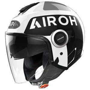 \全品1000円クーホン゜★10/27(月)限定/【ダブルバイザー】Airoh アイロー Helios Up Open Face Helmet ジェットヘルメット オープンフェイス ライダー バイク ツーリングにも かっこいい おすすめ (AM