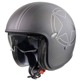 ＼全品最大20%off★5/30(木) 5の日合わせ／Premier Helmets プレミア Vintage Evo Star Carbon Open Face Helmet ジェットヘルメット オープンフェイス サンバイザー ライダー バイク ツーリングにも かっこいい おすすめ (AMACLUB)