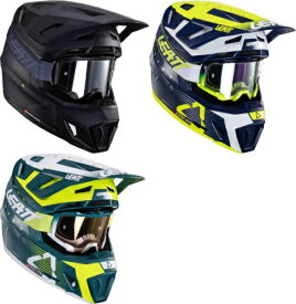 Leatt リアット 7.5 V24 Stripes Motocross Helmet with Goggles ゴーグル付きモトクロスヘルメット オフロードヘルメット ライダー バイク ツーリングにも かっこいい おすすめ (AMACLUB)