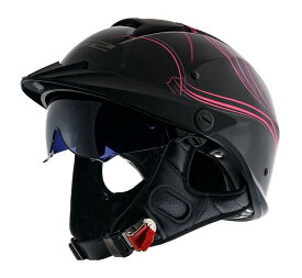 ＼全品2500円+5%OFF★5/25(土)限定／【女性用】LS2 エルエスツー Rebellion Wheels & Wings Helmet 女性用 ハーフヘルメット 半帽 サンバイザー ライダー バイク ツーリングにも かっこいい おすすめ (AMACLUB)