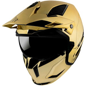 MT Helmets Streetfighter SV Chromed Convertible Helmet fAX|[cwbg ttFCXwbg C_[ oCN [VO c[Oɂ  (AMACLUB)