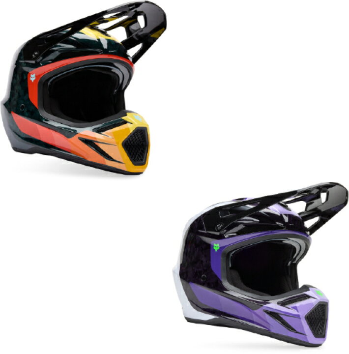 楽天市場】FOX フォックス V3 RS Grid MIPS Motocross Helmet 