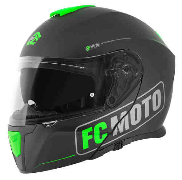 FC Moto オフロードヘルメット 特別版 黒/緑
