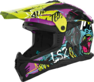 _SiP5{11/18()^y3XL܂ŁzLS2 GGXc[ MX708 Fast II Gorilla Motocross Helmet gNXwbg wbg It[h C_[ oCN  傫TCY  (AM