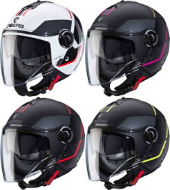 ＼全品2500円+5%OFF★6/5(水)限定／Caberg カバーグ Riviera V4 X Geo Jet Helmet ジェットヘルメット オープンフェイスヘルメット サンバイザー ライダー バイク レーシング ツーリングにも かっこいい おすすめ (AMACLUB)