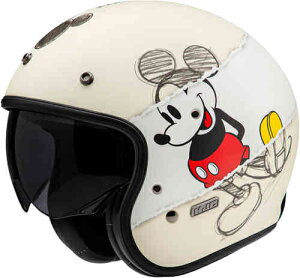 HJC GC`WFCV[ V31 Disney Mickey Sketch Jet helmet WFbgwbg I[vtFCX ToCU[ C_[ oCN I[goC c[O X ɂ fBYj[ ~bL[  (AMAC