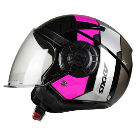 ＼全品2500円+5%OFF★5/25(土)限定／Axxis OF513 Metro Cool Open Face Helmet ジェットヘルメット オープンフェイス ライダー バイク レーシング ツーリング スクーター にも かっこいい おすすめ (AMACLUB)