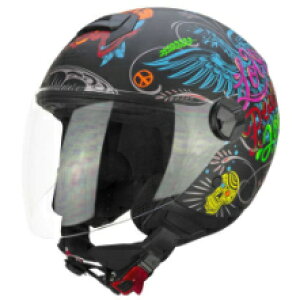 \全品1000円クーホン゜★10/27(月)限定/Cgm 167S Flo Joy Open Face Helmet オープンフェイスヘルメット ジェットヘルメット ライダー バイク ツーリングにも かっこいい おすすめ (AMACLUB)
