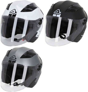 \全品1000円クーホン゜★10/27(月)限定/Acerbis アチェルビス Firstway 2.0 Jet Helmet ジェットヘルメット オープンフェイスヘルメット サンバイザー ライダー バイク ツーリングにも かっこいい お