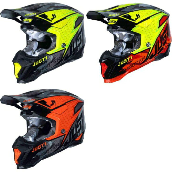 楽天市場】Just1 ジャストワン J40 Shooter Camo Motocross Helmet 