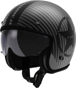 LS2 GGXc[ OF601 Bob II Carbon Star Jet Helmet WFbgwbg I[vtFCXwbg ToCU[ C_[ oCN I[goC c[O X ɂ   (AMACLUB)