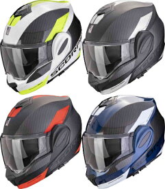 【フィリップアップ】【ダブルバイザー】Scorpion スコーピオン Exo-Tech Evo Team Helmet フルフェイスヘルメット フリップアップ ライダー バイク レーシング ツーリングにも おすすめ (AMACLUB)