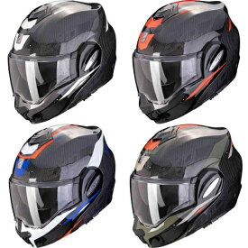 【フィリップアップ】【ダブルバイザー】Scorpion スコーピオン Exo-Tech Evo Carbon Rover Helmet フルフェイスヘルメット フリップアップ ライダー バイク レーシング ツーリングにも おすすめ (AMACLUB)