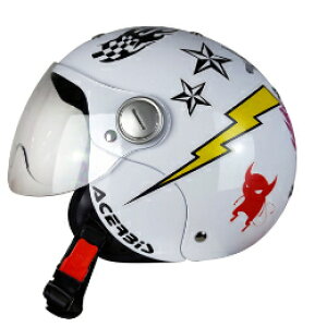 \全品1000円クーホン゜★10/27(月)限定/Acerbis アチェルビス Bamby Open Face Helmet ジェットヘルメット オープンフェイスヘルメット ライダー バイク ツーリングにも かっこいい おすすめ (AMACLUB)
