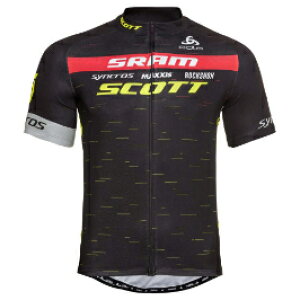 \全品P5倍★10/30(木)限定/Odlo Scott Sram Racing Replica Short Sleeve Jersey ショートスリーブ 半袖ジャージ 自転車ウェア 自転車 ロードバイク マウンテンバイク クロスカントリー MTB にも おすすめ (AM