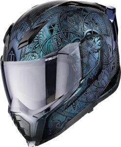 �y3XL�܂ŁzIcon �A�C�R�� Ultraflite Opal Mandala Helmet �t���t�F�C�X�w�����b�g ���C�_�[ �o�C�N �I�[�g�o�C �I�����[�h ���[�V���O �c�[�����O �X��� �ɂ� �傫���T�C�Y���� �������� (AMACLUB)