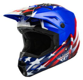 【子供用Fly Racing フライ Youth Kinetic Patriot Helmet 子供用 キッズ ユース オフロードヘルメット モトクロスヘルメット ライダー バイク かっこいい おすすめ (AMACLUB)