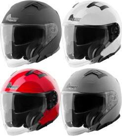 Germot ゲルモット GM 670 Jet Helmet ジェットヘルメット オープンフェイス サンバイザー ライダー バイク オートバイ ツーリングにも かっこいい おすすめ (AMACLUB)