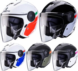 Caberg カバーグ Soho Zephir Jet Helmet ジェットヘルメット オープンフェイス サンバイザー ライダー バイク オートバイ ツーリングにも かっこいい おすすめ (AMACLUB)