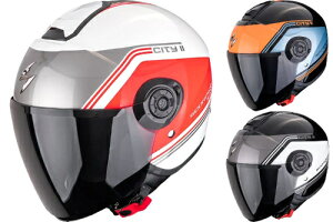 Scorpion �X�R�[�s�I�� EXO-City II Vita open face helmet �I�[�v���t�F�C�X�w�����b�g �W�F�b�g�w�����b�g ���C�_�[ �o�C�N �I�[�g�o�C �c�[�����O �X��� �ɂ� �������� (AMACLUB)