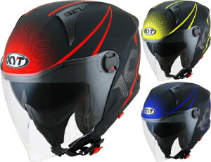 KYT D-City Colorful Jet Helmet ジェットヘルメット オープンフェイス サンバイザー ライダー バイク オートバイ ツーリング 街乗り にも かっこいい おすすめ (AMACLUB)