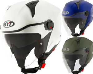 KYT D-City Plain Jet Helmet ジェットヘルメット オープンフェイス サンバイザー ライダー バイク オートバイ ツーリング 街乗り にも かっこいい おすすめ (AMACLUB)