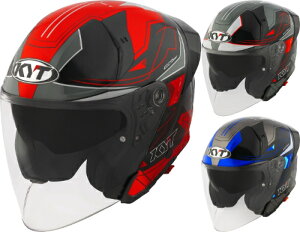 KYT TTR-Jet Led Jet Helmet ジェットヘルメット オープンフェイス サンバイザー ライダー バイク オートバイ ツーリング 街乗り にも かっこいい おすすめ (AMACLUB)