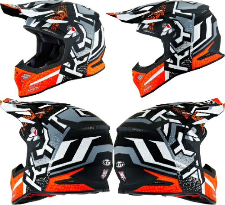 楽天市場】KYT Skyhawk Hyperflow Motocross Helmet モトクロス
