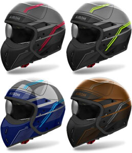 Airoh アイロー J 110 Slim Helmet フルフェイスヘルメット ジェットヘルメット モジュラー ライダー バイク オートバイ レーシング ツーリング 街乗り にも おすすめ (AMACLUB)