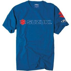 Factory Effex ファクトリーFX Suzuki Team Tee カジュアルTシャツ 半袖シャツ バイクウェア スポーティ ライダー バイク ツーリング 自転車にも かっこいい おすすめ (AMACLUB)