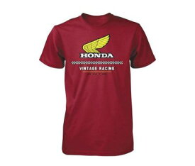 ＼全品最大20%off★3/30(土) 5の日合わせ／Honda Apparel Vintage Racing Tee カジュアルTシャツ 半袖シャツ バイクウェア スポーティ ライダー バイク ツーリング 自転車にも かっこいい おすすめ (AMACLUB)