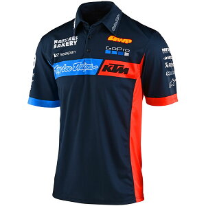 \全品P5倍★10/30(木)限定/Troy Lee Designs トロイリーデザイン KTM Team Pit Shirt カジュアルTシャツ 半袖シャツ ポロシャツ バイクウェア スポーティ ライダー バイク ツーリング 自転車にも かっ