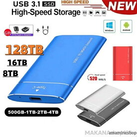 耐衝撃 Type-C 外付 SSD ハードディスク テレビ録画用 プレゼントusbハードディスク USB-A/USB-C両対応 スマホ互換可 外付けハードディス クリスマス ポータブルSSD USB3.1 超薄型ポータブル 1TB ハロウィン 誕生日 2TB 対応 500GB