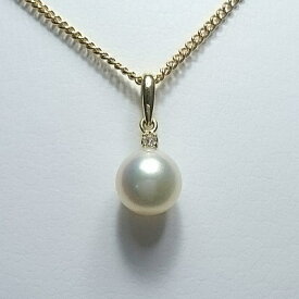 パール 真珠 あこや ネックレス 6〜6.5mm アコヤ真珠 K18ゴールド ダイヤモンド ペンダント