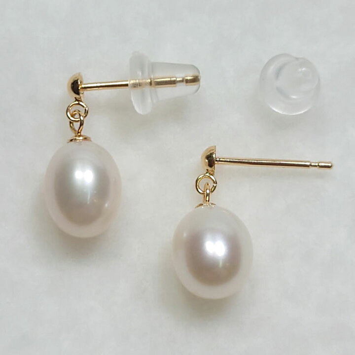 楽天市場】パール 真珠 淡水真珠 ピアス ぶら下がり 6mm ドロップ 