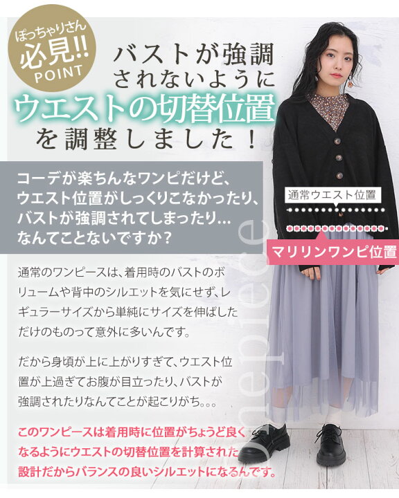 楽天市場 大きいサイズ レディース ワンピース さっと着るだけ 楽ちん美人な チュール レース ドッキングワンピース オリジナル ワンピ デザインワンピ Ll 3l 4l 5l 6l 春 春物 春服 ぽっちゃり ゆったり お腹 太もも 胸周り 二の腕 お尻 腰周り 長袖
