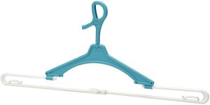 バスタオル ハンガー 伸縮 3本組 太竿対応 ( 洗濯ハンガー ) レック アームが伸びる バスタオルが広げて干せる! 最大干し幅約60cm アームを縮めてシャツも干せる レック