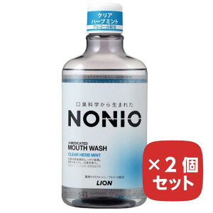 LION ���C�I�� �m�j�I NONIO �}�E�X�E�H�b�V�� �N���A�n�[�u�~���g 600ml �y2�Z�b�g�z