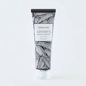 LOVEBYT ナチュラルハミガキ粉 120g チャコールミント || ラブバイト 炭 チャコール 歯磨き粉 口臭 除去 ユーカリ ペパーミント ティーツリー 天然アロマ 天然由来成分 ヴィーガン 家族　プレゼント ギフト はみがき オーラルケア