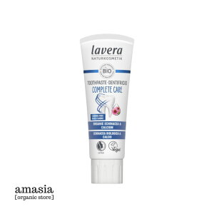 Lavera 歯磨きペースト コンプリートケア フッ素フリー 75ml | ラベーラ 自然由来 歯磨き粉 合成香料フリー