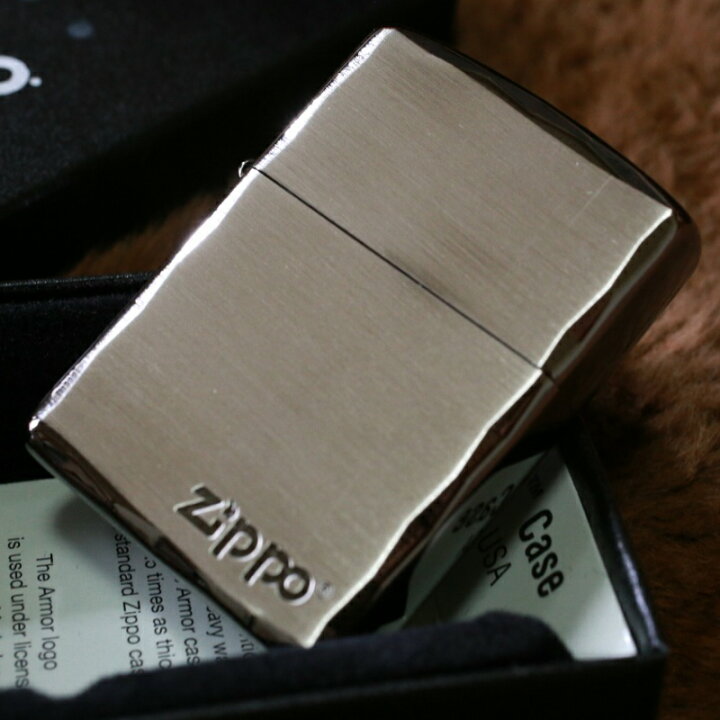 楽天市場】Armor ZIPPO アーマーシンプルロゴ 両面コーナーカット 