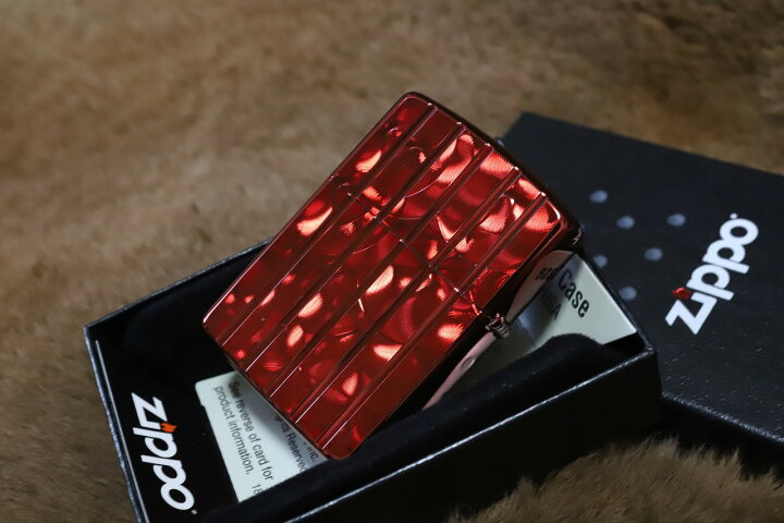 楽天市場】アーマーZIPPO ランダムウエーブ縦カット レッド アーマー 