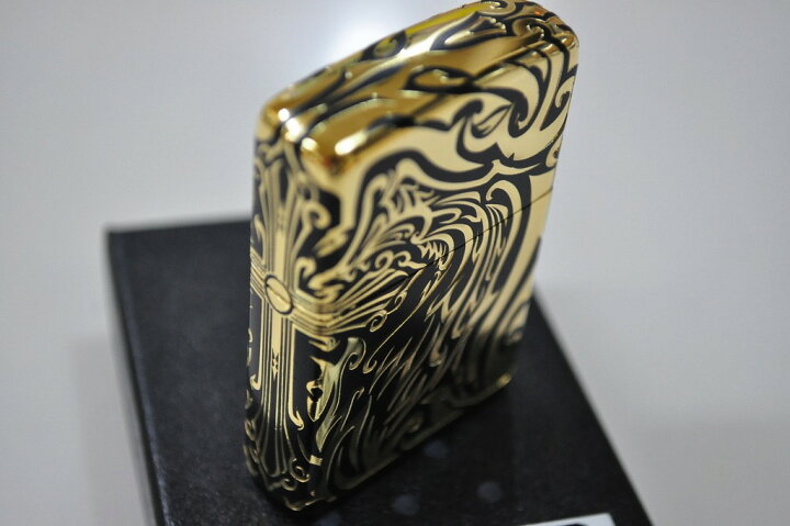 楽天市場】ZIPPO トライバルクロス 5面彫り ゴールド 豪華ジッポ 