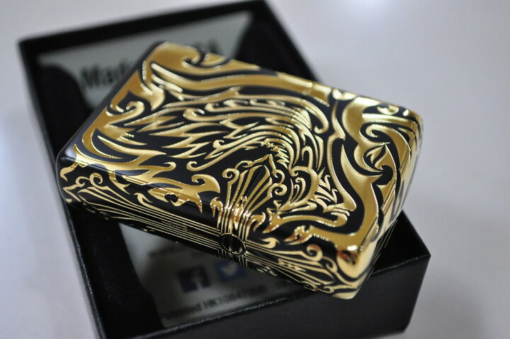 楽天市場】ZIPPO トライバルクロス 5面彫り ゴールド 豪華ジッポ 