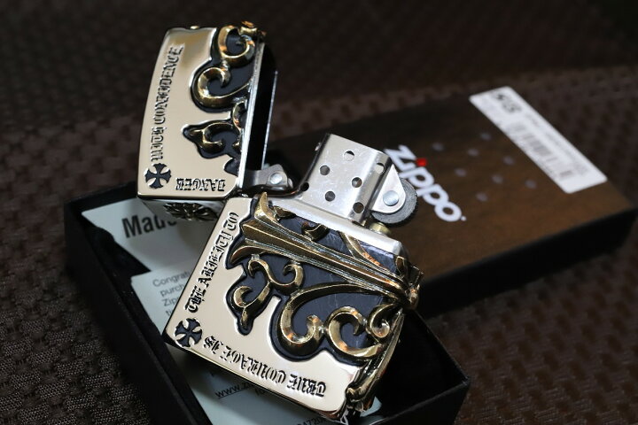 楽天市場】超重厚 ZIPPO メタルジャケット サイドクロス シルバー 