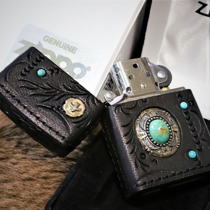 楽天市場】高級ZIPPO 革巻きインディアンスピリット ブラック 黒 純銀 